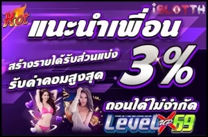 LEVELUPX69 เว็บเดินพันสล็อตออนไลน์ที่นักเดิมพันนิยมมาก